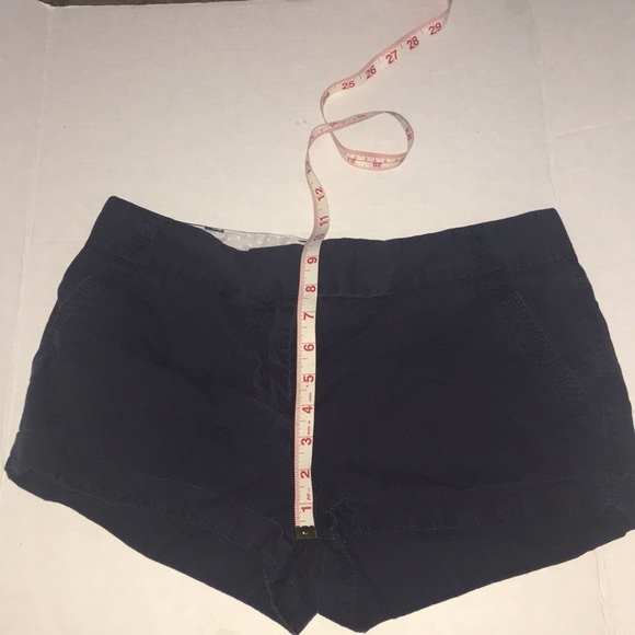 J. Crew Navy Colored Cuffed Chino Shorts Sz 8 - Picture 3 of 8